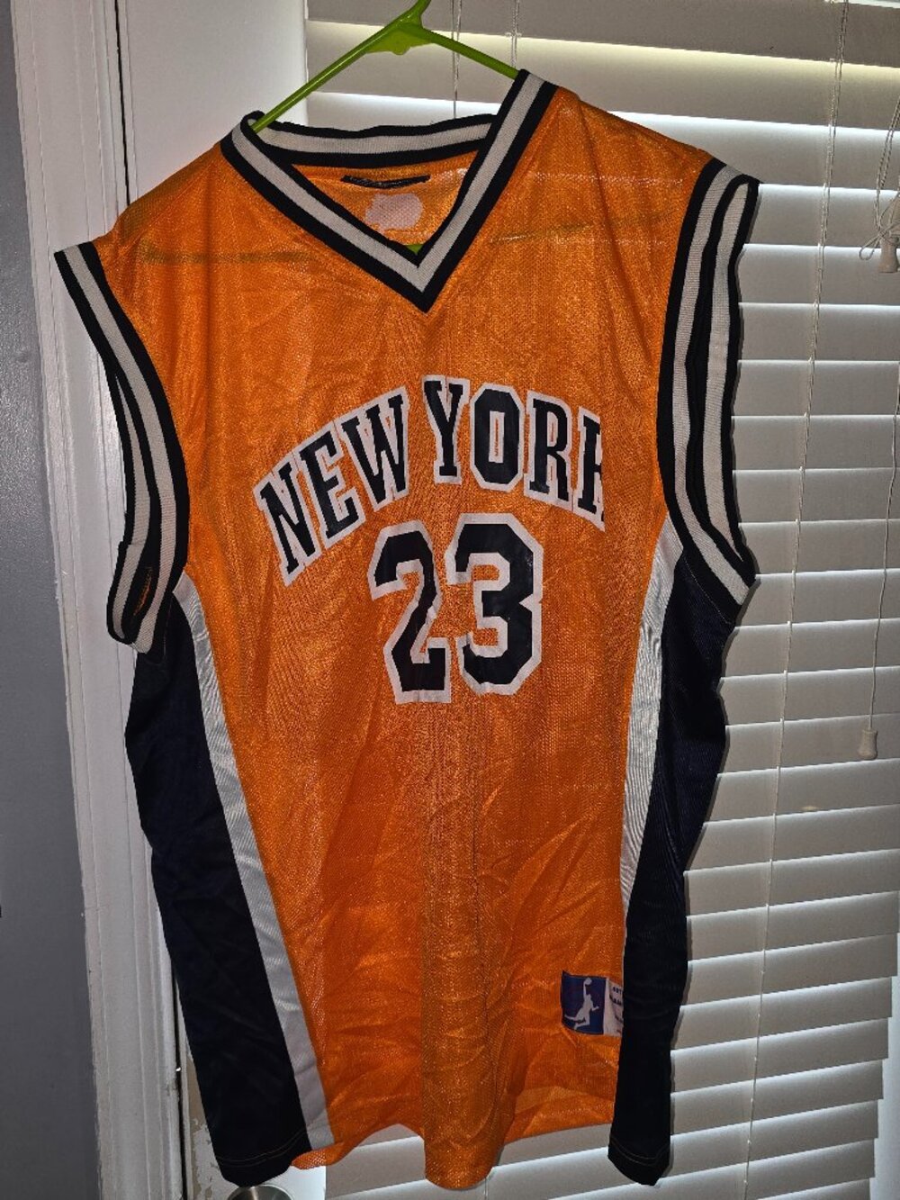 Delf New York Jersey‎ Orange and Blue Mens Size Large